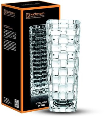 Nachtmann Glasvase 16 cm, Bossa Nova, 82087, Vase aus Kristallglas, Blumenvase Tischdeko, spülmaschinenfest