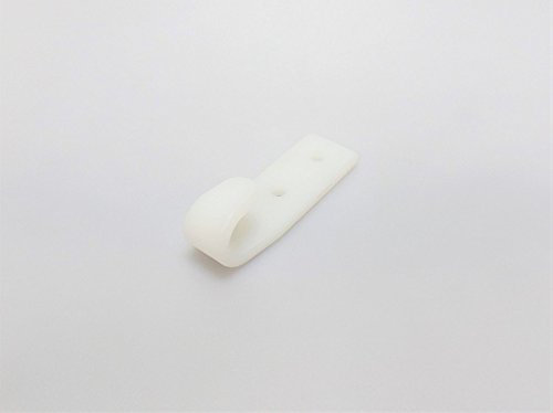 Miederhoff Set di 25 ganci per telo a fori, bianchi, plastica, 100% plastica, 63x20 mm, da parete, per esterni, 50 kg, montaggio porta, casual