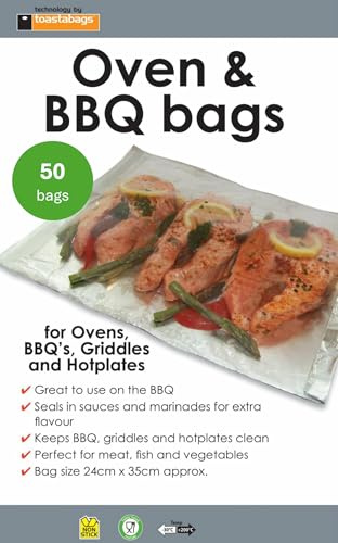 Toastabags Large Oven & BBQ Bags – 50 Pack | Heavy Duty, Heat Resistant Cooking Bags for Roasting, Grilling & Food Storage | Non-Stick, Leak-Proof, Mess Free