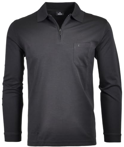 RAGMAN Herren Softknit-Poloshirt Fineliner, Langarm