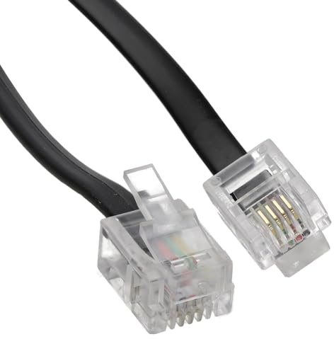 kenable ADSL Broadband Modem câble RJ11 Vers RJ11 Phone Femelle Vers Routeur Noir 30 m [30 mètre/30m]