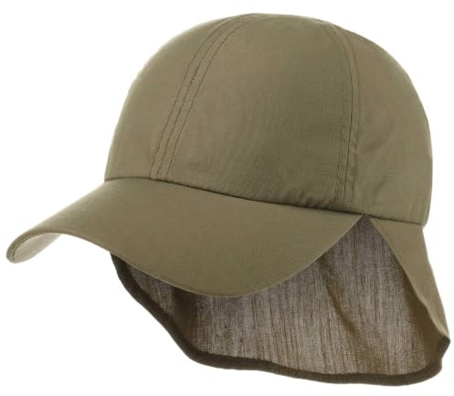 Hutshopping Nomad Safari utomhuskeps hals solskydd sommarhatt stängd bak, oliv, one size