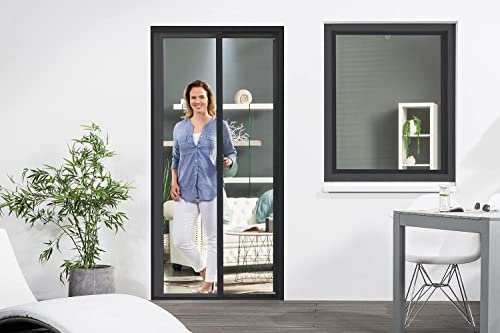 empasa Insektenschutz Fliegengitter Rollo Tür Insektenschutzrollo SMART weiß, braun oder anthrazit 160 x 220 cm