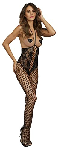 Dreamgirl Open-Cup Bodystocking 0268BLK Einheitsgröße