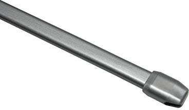Gardinia Bastone per Tende, Estendibile, Metallo/Plastica, Argento Opaco, 100-160 cm, 2 unità