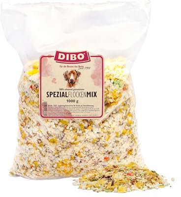 Spezial-Flocken-Mix, 1kg-Beutel, Nahrungsergänzung als gesunde, natürliche Ernährung für Hunde von DIBO, Hundefutter, Barf, B.A.R.F.