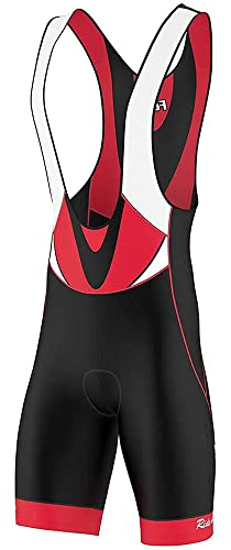 FDX Cycling Bib Shorts Mens 4D Padded Breathable Shorts with Pocket | Enjoy lasting saddle comfort with 4D padded bib shorts, breathable mesh straps zip storage and leg grippers for a stable fit