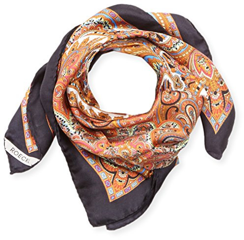 Roeckl Damen Umschlagtuch Young Paisley 53x53, Gr. 6, Mehrfarbig (black multi 026)
