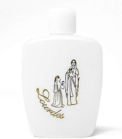 Lourdes holy water plastic bottle filled with Lourdes water