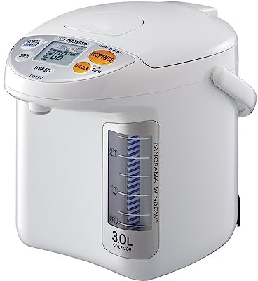 Zojirushi CD-LFC30 Panorama Window Micom Water Boiler and Warmer, 101 oz/3.0 L, White