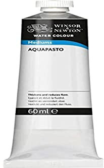 Winsor & Newton 3019758 Aquapasto Aquarell verdickungsmitte, reduziert den Farbluss und Verlauf, glanzsteigernd und wasseranlösbar - 60ml Tube