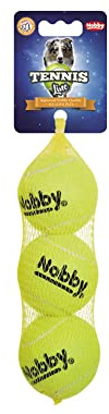 Nobby Tennisball, M: 6,5 cm, 1 Netz (1 x 3 Stück)