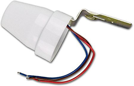 McShine Dämmerungsschalter midi 230V/10A, Festkörper, Druckknopf, Automatik, Weiß