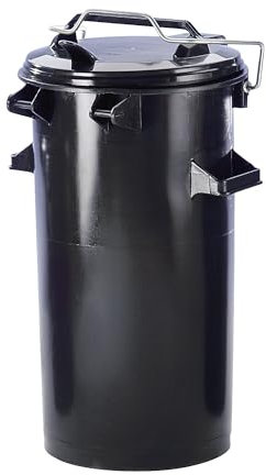 Certeo | Contenedor de basura modular de plástico | con manija y tapa | antracita,.