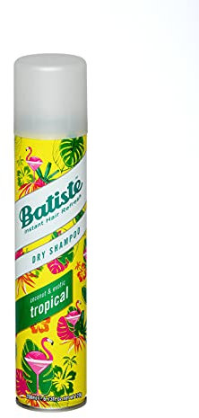 Batiste Tropical Dry Shampoo - 200ml: Refreshing Coconut Scent for Instant Hair Revival