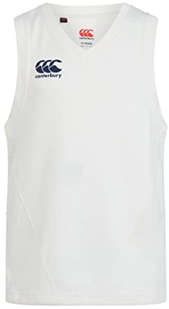 Canterbury Jungen Sleeveless Overshirt | Sweater Vest | Cricket Whites Sweatshirt