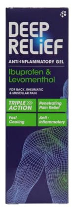 Deep Relief Triple Action Anti-Inflammatory Gel, White, 50 g