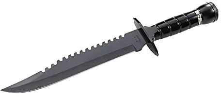 Herbertz Messer Überlebensmesser brünierte Klinge Gesamtlänge: 39.4cm, grau, M