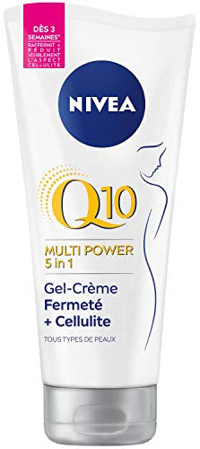 NIVEA Q10 - Gel Crème Corps Multi Power 5-En-1 Fermeté + Cellulite - Soin Raffermissant - Q10 & Extrait De Lotus - Tonifie Cuisses, Fesses & Ventres - Tous Types De Peaux - 200 ml
