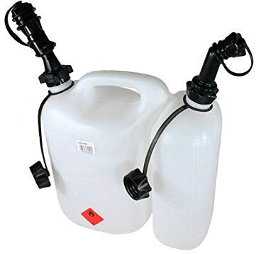 Doppelkanister Kombi-Kanister mit Schnelltanker 5L + 3L - natur