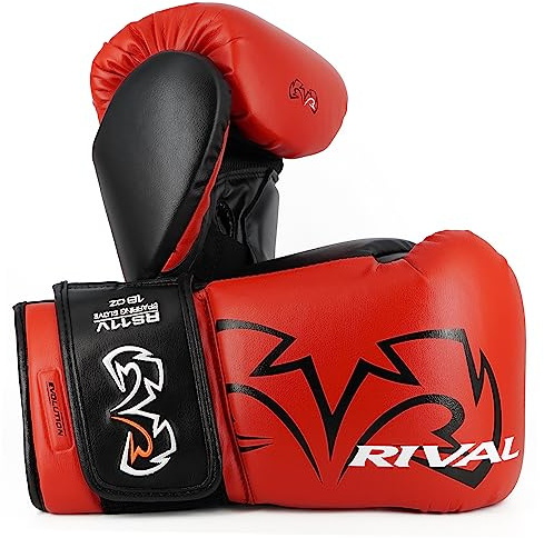 RIVAL Boxing RS11V Evolution Sparring Gloves, Extra-Thick 2” Padding, V-Strap Wrist Lock 2 System, Large Hand Compartment, and 15 Degree Angle Cuff