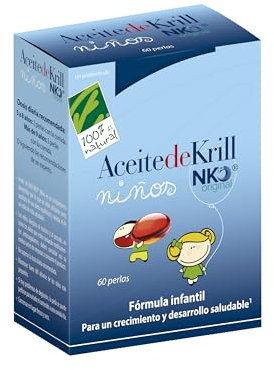 100% Natural Aceite Krill NKO Omega 3. Blister (NIÑOS 60 cap)