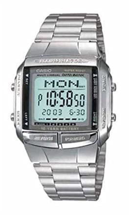 CASIOOrologio da polso da unisex al quarzo casual cinturino in acciaio inox nero cassa in resina display analogico - DB-360-1A