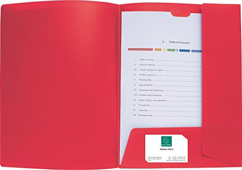 Exacompta 30 x Präsentationsmappe Krea Cover A4 rot