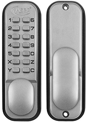 Asec Keyless Digital Door Lock with Holdback - Satin Chrome