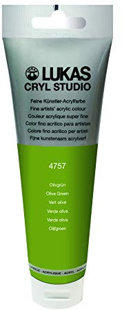 Lukas Cryl Studio 125 ml, Acrylfarbe in Premium-Qualität, Olivgrün