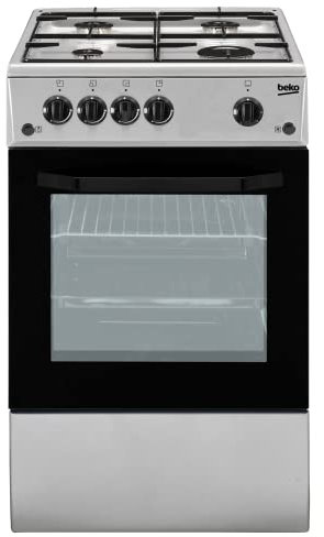 BEKO Cucina Elettrica CSS42014FS 4 Fuochi a Gas Forno Elettrico Classe B Dimensioni 50 x 50 cm Colore Inox
