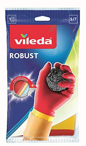 Vileda 681 - Il guanto di gomma robusto, ideale per i lavori domestici più impegnativi che richiedono una maggiore protezione