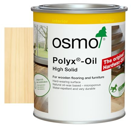 Osmo Polyx Hartwachsöl, matt 3062, 750 ml Flüssigkeit Oberflächenschutzwachs für Holz, Glättung