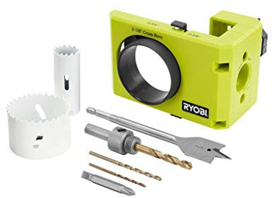 Ryobi A99DLK4 Holz- und Metall -Türriegel - Installations-Kit für die Installation von Schlossgarnituren und Türriegeln