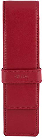 DiLoro Schreibgeräte-Etui Leder Etui Pen Case Executive Füllfederhalter Stylus in Rot für 2 Stifte 1623-RD