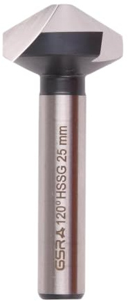 GSR Svasatore conico professionale 120°, Ø 16,5 mm, HSS-G, DIN 335, rettificato CBN, sbavatura e punta svasata, per rivetti in lamiera, metallo e alluminio