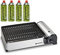 KEMPER - Barbecue gaz portable 1.9 KW grille anti adhesive + 4 cartouches gaz camping