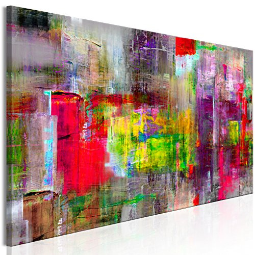 murando - Leinwandbild bunt wie gemalt, 120x40 cm, 1-teilig, Schlafzimmer | Hochwertige Leinwand, sofort aufhängbar, ideal fürs Wohn- oder Schlafzimmer, wasserfest und lichtecht, langlebig, stilvoll