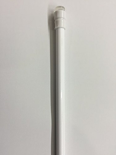 cg-sonnenschutz Klemmstange Flex mit Saugknopf für Fenster Gardinen Vitragen (40-60 cm, weiß)