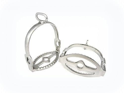 PS Pferdeartikel Edler spanischer barocker Steigbügel Silber - 90° gedreht