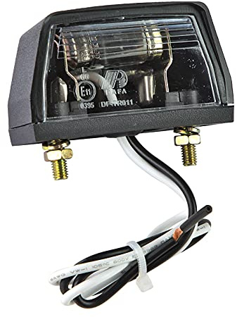 Kennzeichenleuchte 12V Kunststoff – inkl. 5 W Soffitte, Schrauben & Kabeltülle – für Anhänger, PKW, LKW, Traktor – 70x35x40 mm, bruchsicher