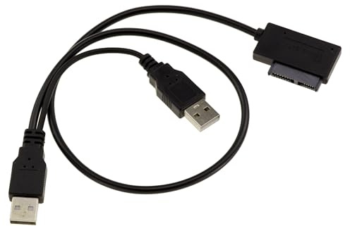 KALEA-INFORMATIQUE Adaptateur convertisseur MINISATA vers USB 2.0, Permet d'utiliser Un Disque Dur ou Un Lecteur graveur Slim SATA sur Un Port USB