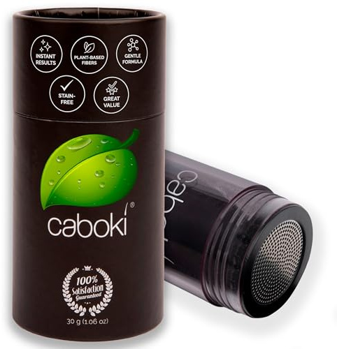 Caboki Hair Fibers for Thinning Hair – Natural Plant-Based Hair Powder for Men & Women – Instantly Thicker Fuller Looking Hair – Clean Ingredients – 30g, 90-Day Supply, Medium Brown