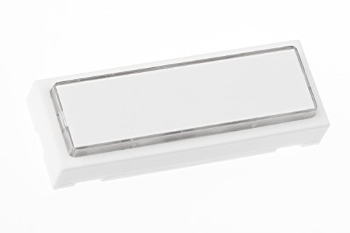 HUBER campanello da esterno in polistirolo- con targhetta extra large per nomi doppi - campanello a superficie in plastica - campanello con illuminazione a LED