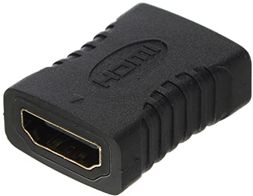 HDSupply X-HA040 HDMI Femelle vers HDMI Adaptateur Femelle (Plaqué Or, FullHD, 1080p) Noir