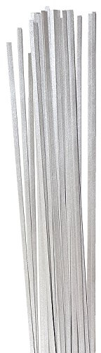 Karen Marie Klip: Quilling Papierstreifen Luxus Pearl Silver/Silber, 3x450mm, 120 g/m2, 50 Streifen