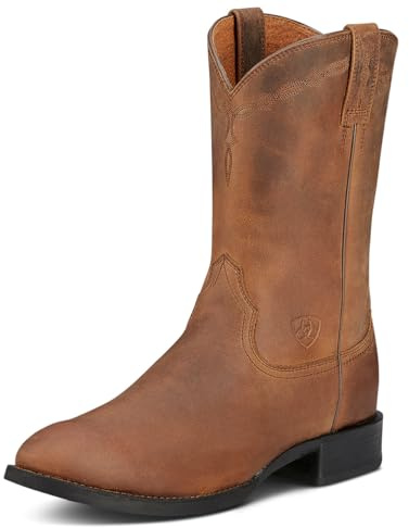 ARIAT Heritage Roper Western Boot, Stivali da Cowboy Tradizionali Uomo, Marrone Invecchiato, 49 EU
