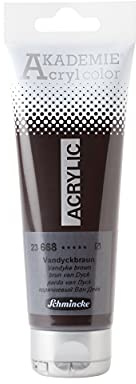 Schmincke AKADEMIE Acryl color Vandyckbraun in 120 ml-Tube, 23 668 012