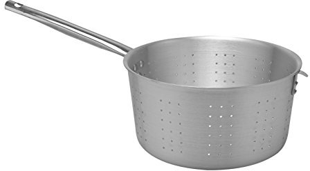 Pardini Omnia Scolapasta Conico con Manico, Alluminio, Grigio, 26 cm