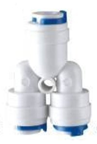 Realgoal 1/4 t 3 Forma Y Tipo de conexion de Tubo rapida Push Fit Conectores para Sistema de Puro Filtro de Osmosis inversa RO Agua (Paquete de 5)